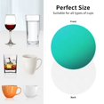 thumbnail image 6 of Honeii Turquoise Light Blue Print Leather Coaster Set of 4, Ideal for Safeguarding Your Furniture from Drinks Spills and Effortless Cleanup-Round Shape, 6 of 6