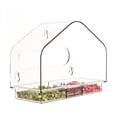 thumbnail image 2 of sunsanly Clear Window Bird Feeder with Strong Suction Cups Removable Tray No-drilling Install Bird Feeder for Bird Lovers Viewing Wild Birds, 2 of 7