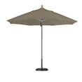 thumbnail image 1 of 9' Fiberglass Market Umbrella Pulley Open Silver Anodized/Sunbrella/Taupe, 1 of 4