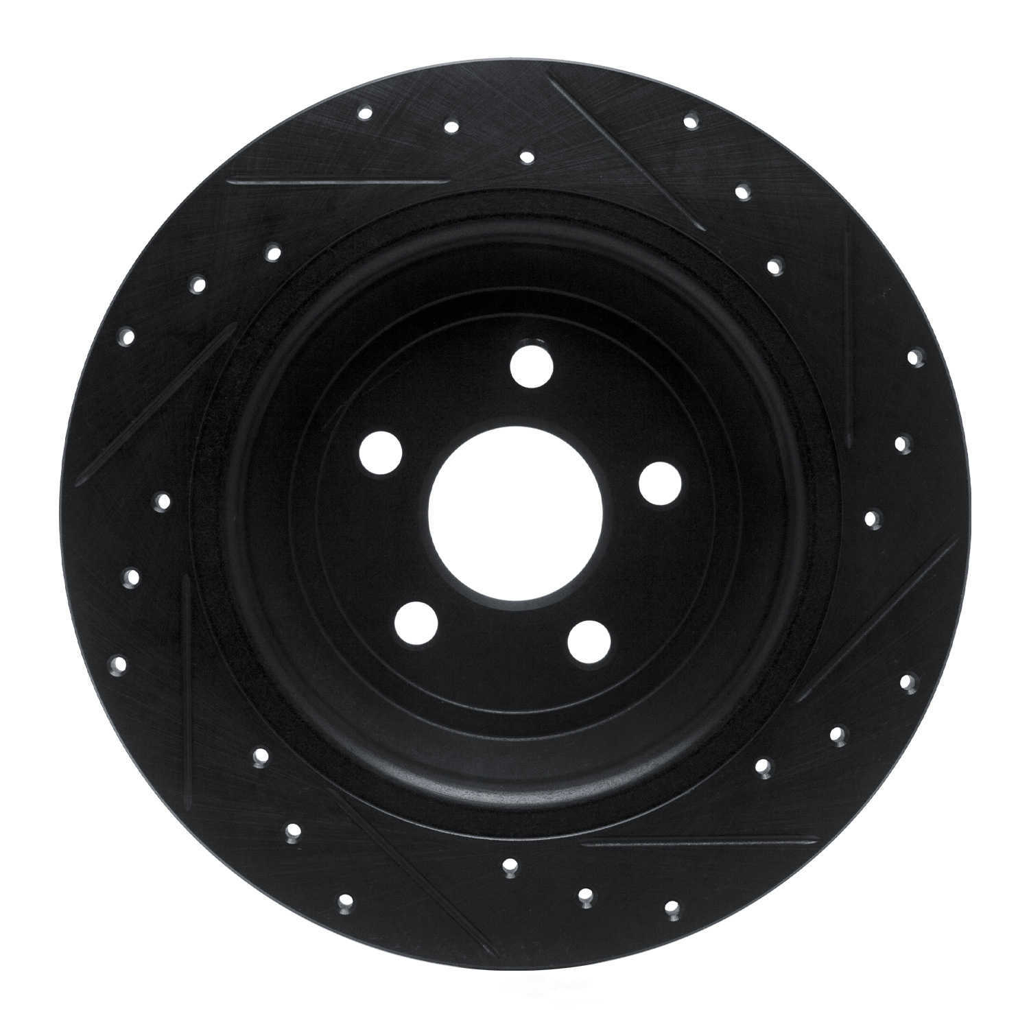 Dynamic Friction Company 633-55005L DFC Brake Rotor - Drilled And Slotted - Black