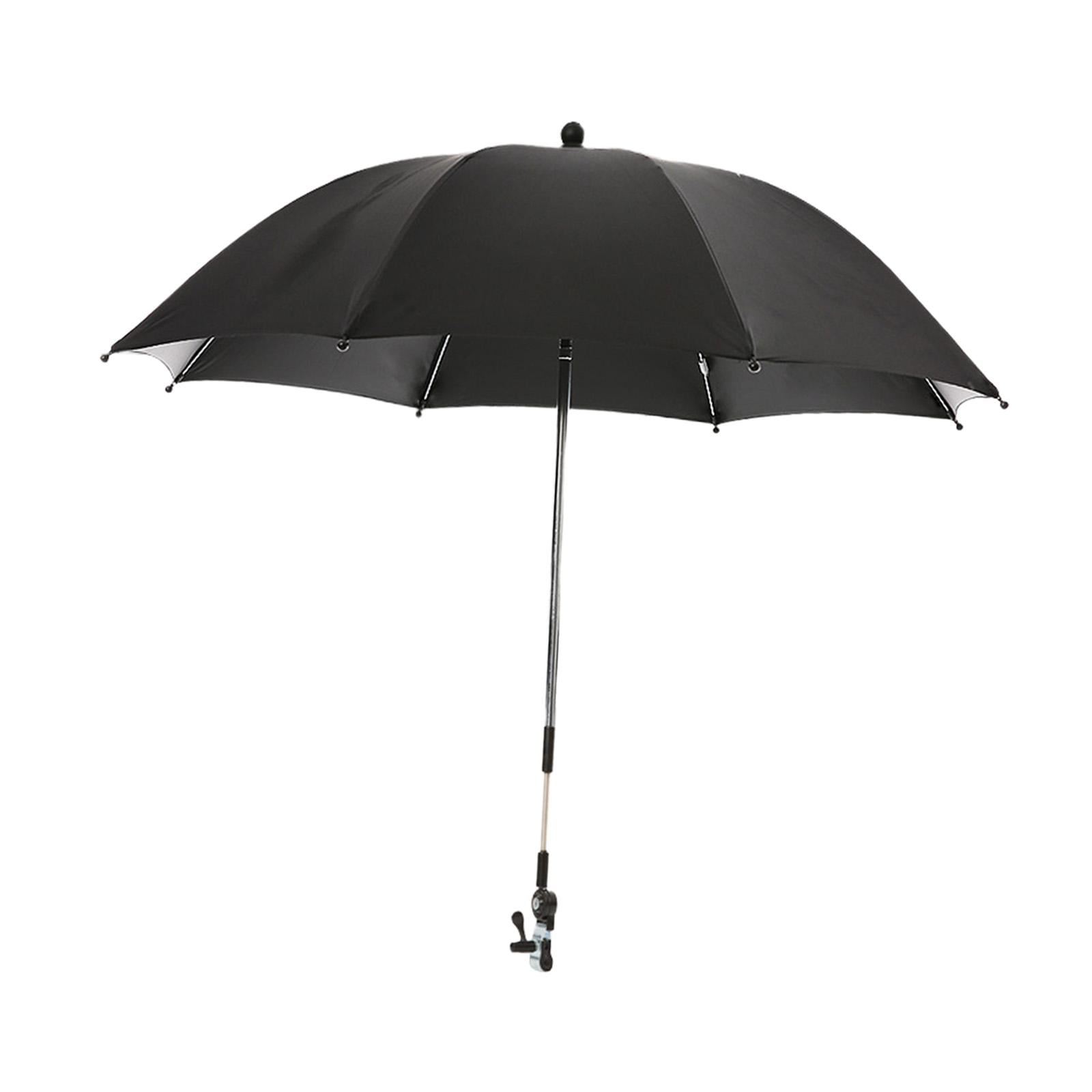 harayaa Baby Pram Umbrella with Clamp Baby Stroller Parasol Universal Summer 360 Degree black