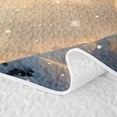 thumbnail image 5 of Erosebridal Snow Cottage Quilt King 3 Pieces,Winter Village King Coverlet Set,Brown,1 Bedspread and 2 Pillowcases, 5 of 7