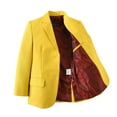 thumbnail image 3 of Boy's Yellow Suit Jacket Formal Suit for Wedding Church Birthday Party Prom School Homecoming Stage Show, 3 of 4
