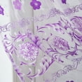 thumbnail image 3 of Bouanq Floral Embroidered Sheer Curtains for Bedroom Drapes Sheer Curtains for Living Room Embroidery Curtain Panels Blue Rod Pocket 78 inches Long, 3 of 5