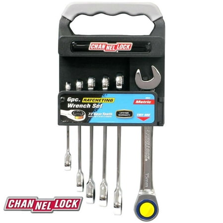 6 Piece Metric Ratcheting Wrench Set W/ Storage Rack