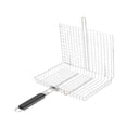 thumbnail image 3 of GRILL CASK NET Barbq Herramienta accesorios de parrilla rectangular con mango extraíble Acero inoxidable para actividades al aire libre para fiestas, 3 of 8