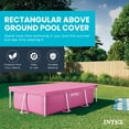 thumbnail image 2 of INTEX 7.2ft x 4.9ft Pool Cover for Rectangular Metal Frame Outdoor Swimming Pool, Pink, 2 of 6