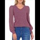 thumbnail image 1 of Blusas de Encaje de Larga para Mujer, Suéteres de Cuello en V A para Otoño 2025, Atuendos Elegantes e Informales de Invierno Rosa Púrpura L, 1 of 8