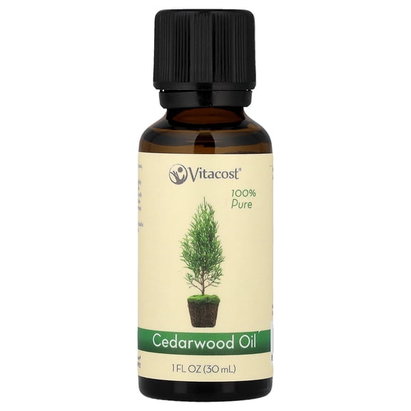Vitacost 100% Pure Cedarwood Oil, 1 fl oz (30 ml)