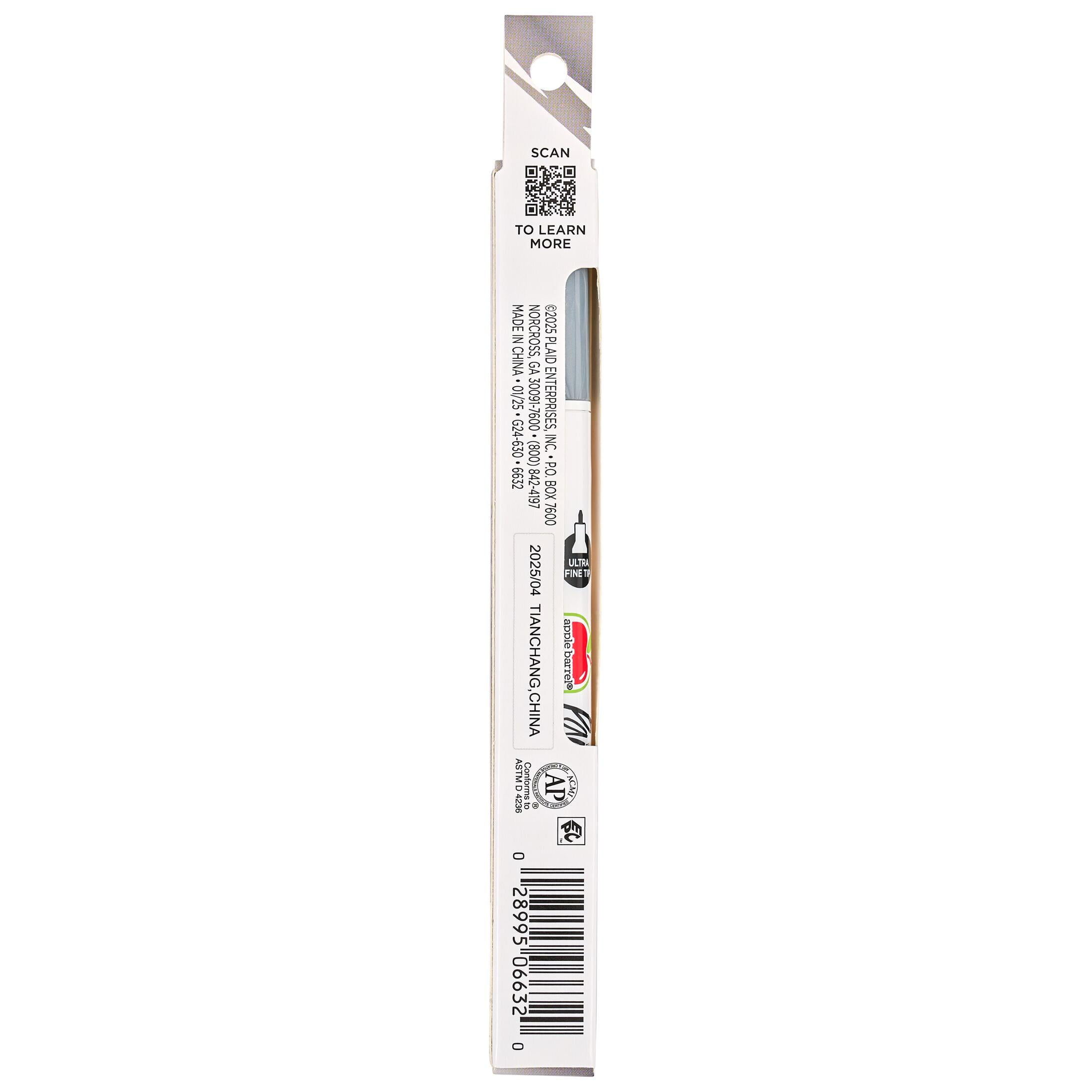 Apple Barrel Multi-Surface Ultra Fine Tip Paint Pen, Silver, 1 Piece