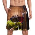 thumbnail image 1 of NICKSUN Shorts de Pyjama Amusants pour Hommes, Bas de Pyjama Doux avec Poches, Vin, 2TG, 1 of 6