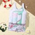 thumbnail image 2 of mgoYE Toddler Swimsuit One Piece Bathing Suit for Girls Boys Hawaiian Beach Sport Summer Swimwear|White 1-2 Years, 2 of 7
