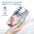 thumbnail image 2 of CASEFIV for Samsung Galaxy 24 Case (2024),Marble Pattern 3 in 1 Heavy Duty Full Body Shockproof Hard PC+Soft Silicone Drop Protective Women Girls Cover,Blue Gray, 2 of 8