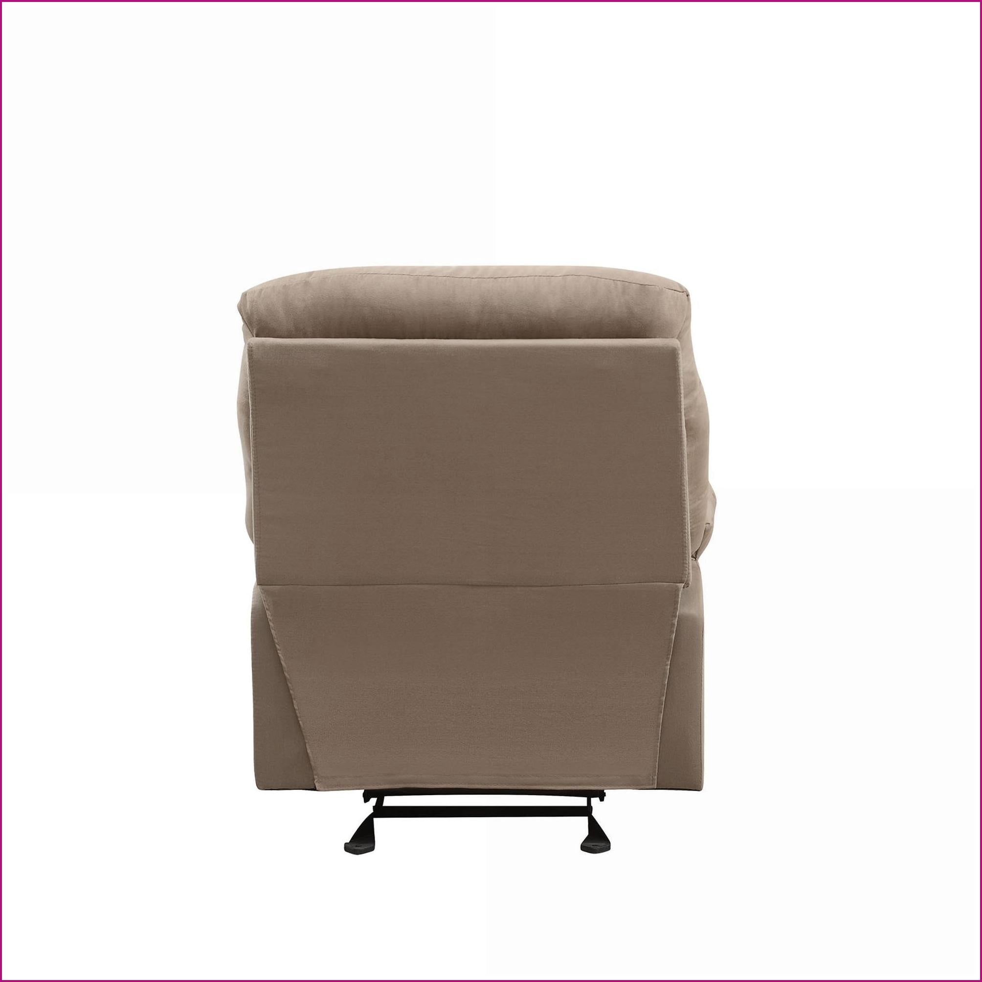 Recliners, Casual Tan Brown Microfiber with Pillow Top Armrest | External Latch Handle, Memory Foam