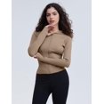 thumbnail image 4 of ORUYROP Veste de Course Légère Extensible pour Femmes avec Fermeture Éclair Complète et Trous pour les Pouces, 4 of 7