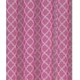 thumbnail image 4 of Gorgeous Home Line Hot Pink/White 1-Piece Geometric Voile Sheer Window Curtain Top Grommets 55"w x 95" L (S38), 4 of 5