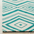 thumbnail image 3 of SAFAVIEH Cedar Brook Michelle Geometric Cotton Area Rug, Ivory/Light Teal, 5' x 8', 3 of 8