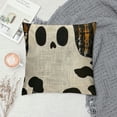 thumbnail image 2 of PHYHOO Halloween Pillow Covers  Ghost Pumpkins Pillowcase Leopoard Holiday Farmhouse Throw Pillows Indoor Outdoor Couch Cushion Case for Home Sofa Decor White, 2 of 5