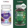 thumbnail image 3 of YUM-V’s Complete Iron Supplement with Vitamin C for Kids, Grape Flavor Blood Builder Gummy Vitamins, 60 Count, 3 of 8
