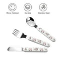 thumbnail image 3 of Honeii Rose Flowers Print Children's Knife, Fork And Spoon Set,Reusable Utensils Set with Case,Travel Cutlery Set,for Kids Adults Camping, 3 of 8