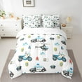 thumbnail image 2 of Feelyou 7pcs Police Motorcycle King Bedding Set, Boys Car Airplane Theme, 2 of 7