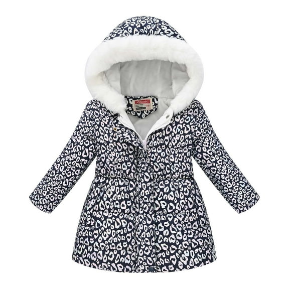 Rohuuque Girls And Boys Winter Coats Heavyweight Hooded Jacket Kid Snow Outwear Cotton Coats 4 Years Black