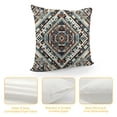 thumbnail image 4 of Orinice  Tribal Throw Pillow Cushion Cover, Colored Hand Drawn Style Pattern with Geometrical Like Frame Art, Decorative Square Accent Pillow Case,  White, 4 of 5