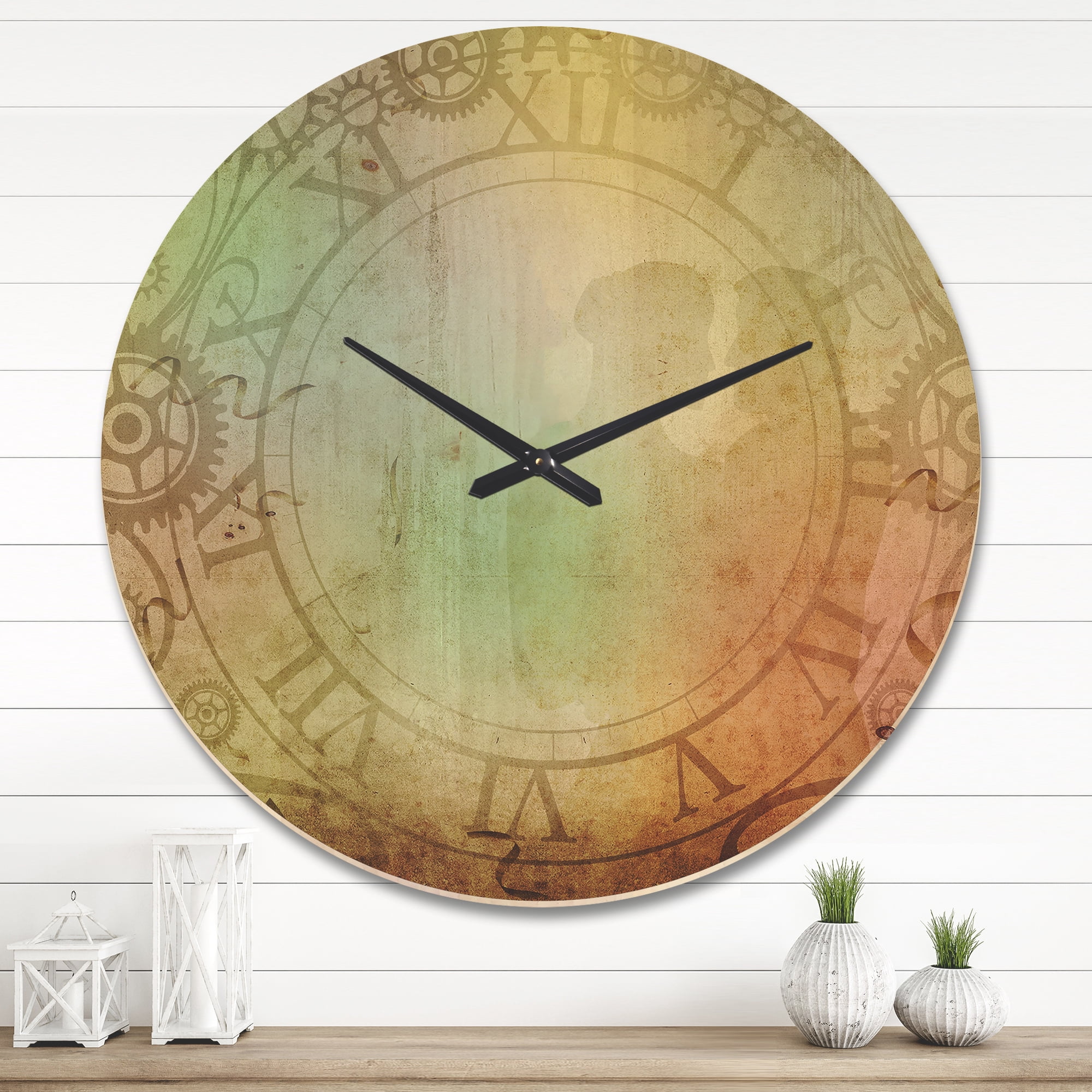 Designart 'Traditional Antique style ' Modern Wood Wall Clock