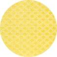 thumbnail image 1 of Ahgly Company Machine Washable Indoor Round Solid Yellow Modern Area Rugs, 3' Round, 1 of 4