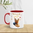 thumbnail image 3 of Hello Fall Yorkshire Terrier Enjoys Warm Campfire Autumn Night Bright Moon 11oz Accent Two-tone Mug Yorkie Dog Lover Gifts Coffee Tea Cup - 01008, 3 of 5