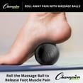 thumbnail image 4 of Champion Sports Massage Ball 3-Pack, Blue and Black Rubber - Deep Tissue Roller Balls for Increased Mobility - Trigger Point Relief on Feet, Back, Neck, Shoulders - Premium Myofascial Release Tools, 4 of 5