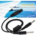 thumbnail image 3 of Cable, Aviation Headphone Cable Adapter Cable for Airbus XLR to GA Dual Plug 5 Pin Black, 3 of 5