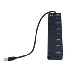 USB Hub, Enregistrer la puissance Interrupteur indépendant 7 Ports USB Extendeur pour ordinateurs portables