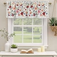 thumbnail image 3 of 2 Pack Valances for Windows, Watercolor Flowers Window Valances for Living Room/Bedroom/Bathroom, Farmhouse Spring Floral Botanical Light Filtering Kitchen Curtain Valance 54"W x18" L, 3 of 9