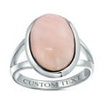 thumbnail image 5 of Bling Jewelry Womens Oval Cabochon Moonstone Silver Ring with Split Shank  Statement Design, 5 of 5