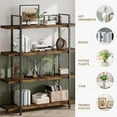 thumbnail image 3 of Selooye Bookshelf, 4 Tier Book Shelf 55Inch Tall Bookcase, Industrial Large Bookshelves Rustic Book Case with Open Metal Frame for Office, Bedroom, Farmhouse, Living Room, 3 of 7