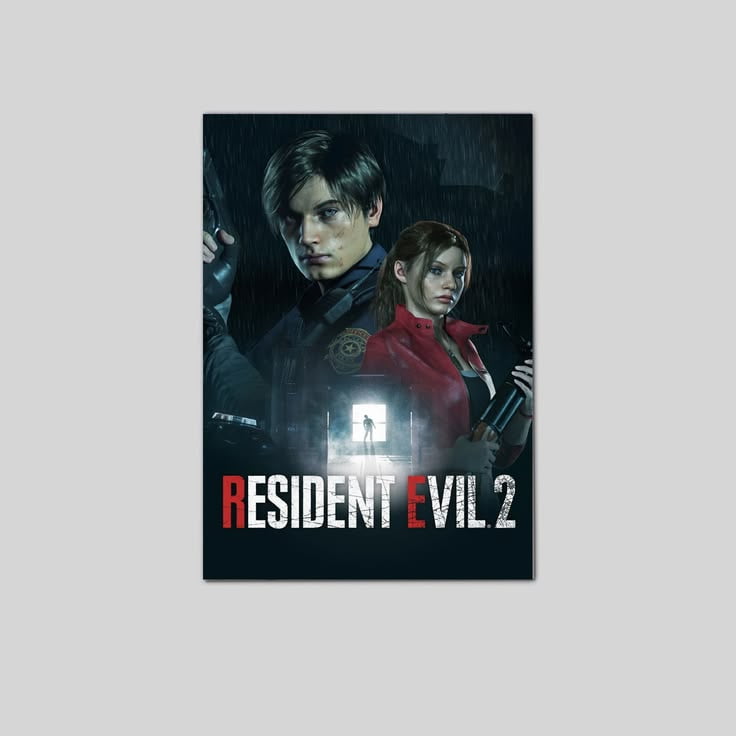 Resident Evil 2 Remake Poster - Official Art video Game Size 24''x36'' The Orange Shop