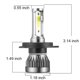 thumbnail image 3 of BSTAUGTO 2PCS Luz De Coche H1/H4/H7/H8/H9/H11/9005/9006 LED Faro 120W 22000LM Bombillas Blanco 6000K-6500K Antiniebla Automática, 3 of 4