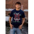 thumbnail image 4 of Ugly Christmas Stitch Santa Costume Men's Graphic T Shirt Tees Brisco Brands M, 4 of 5