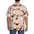 thumbnail image 3 of Kdxio Men'S Hawaiian Shirt For Men Short Sleeve Shirt Beagle Dog On Brown Summer Casual Holiday Beach Button Down T-Shirts, 3 of 5
