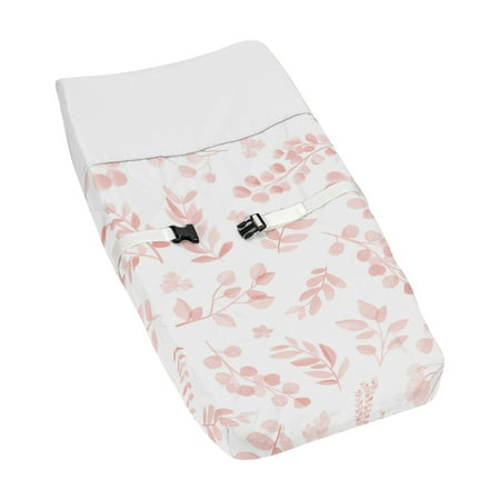 UPC: 0846480097730 | Botanical Floral Leaf Blush Pink Changing Pad Cover Girl by Sweet Jojo Designs