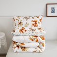 thumbnail image 5 of Manfei Autumn Pumpkin Bowknot King Size Comforter Sets,Maple Leaf Fall Comforters King Size,Reversible,3 Pieces,1 Comforter and 2 Pillowcases, 5 of 7
