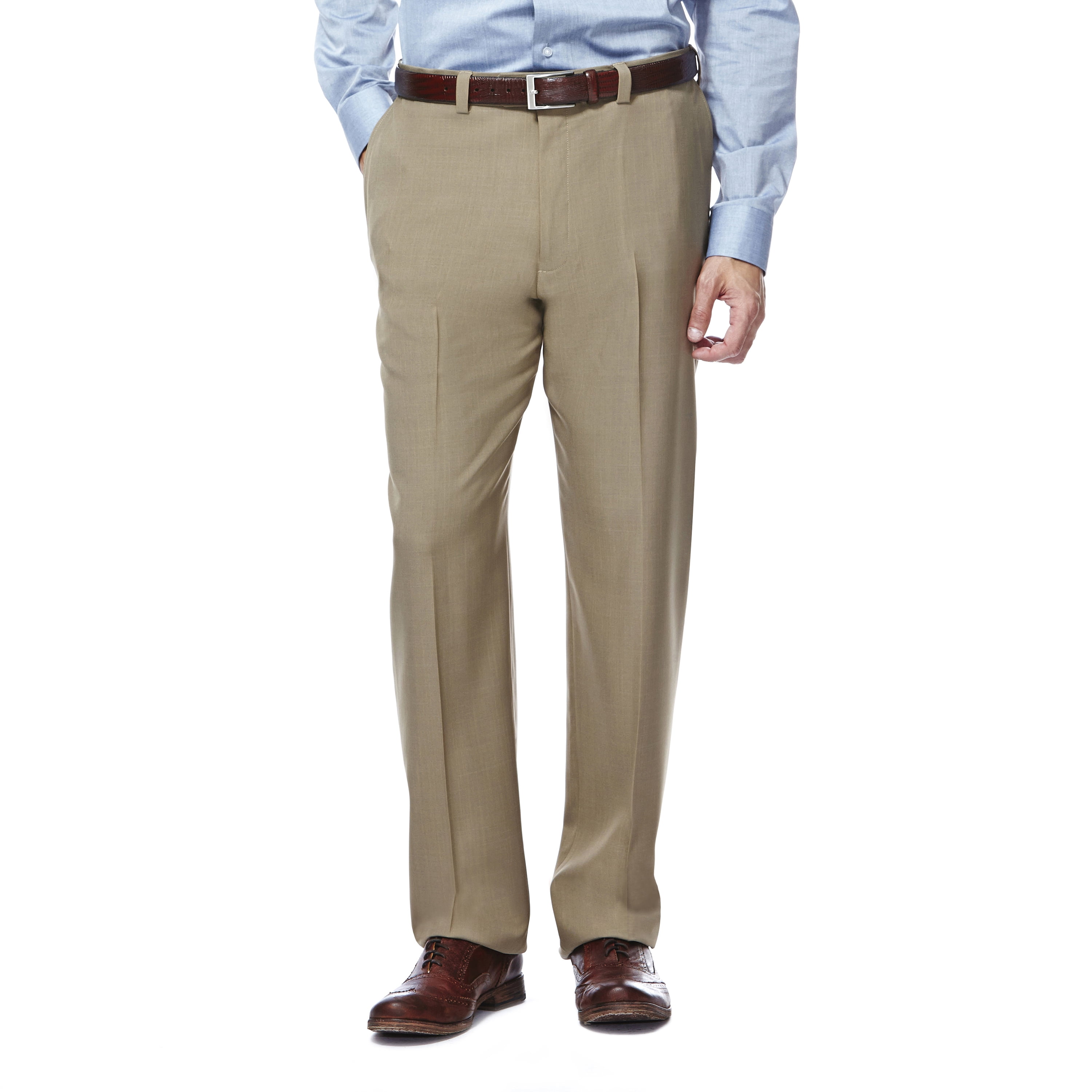 Haggar Men's E-CLO Stria Flat Front Dress Pant Classic Fit HD00218