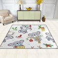 thumbnail image 3 of Coolnut Lightweight Soft Area Rugs, 80x58 inchKoala with Holiday Elements On White Floor Mat for Kids Playing Room Hardwood Floor Living Room Nursery Rugs, 3 of 6