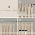 thumbnail image 3 of DriftAway Pinch Pleat Linen Textured Semi Sheer Solid Farmhouse and Modern Rustic Linen Curtains High Ceiling Extra Long Drapes for Living Room 17 ft Length 1 Panels W52 x L204 Inches Long Beige, 3 of 7
