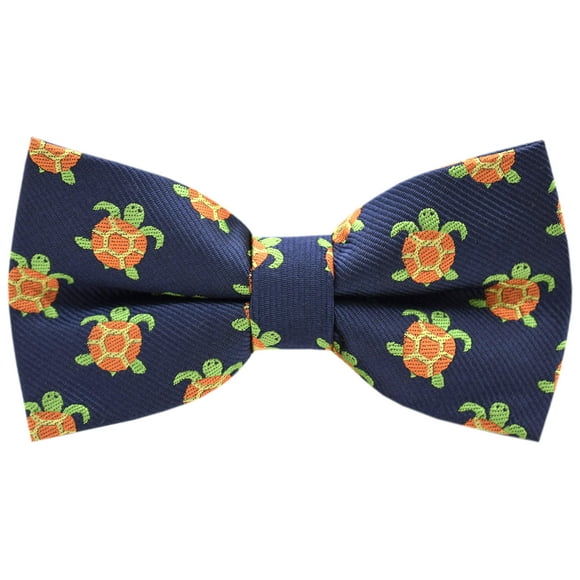 Pajarita Preanudada para Niños Carahere, Patrón de Tortuga Naranja, 10.5 cm