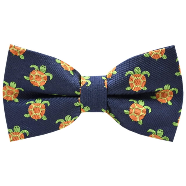 Pajarita Preanudada para Niños Carahere, Patrón de Tortuga Naranja, 10.5 cm