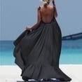 thumbnail image 2 of Robe Longue Boho Sans Manches Dos Nu Soirée Plage, 2 of 2