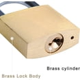 thumbnail image 3 of SURJDE Solid Brass Padlock Keyed Alike with 40mm Wide Body, ¼ Shackle Diameter Pack of 3, 3 of 7