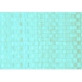 thumbnail image 1 of Ahgly Company Indoor Rectangle Solid Light Blue Modern Area Rugs, 2' x 5', 1 of 4